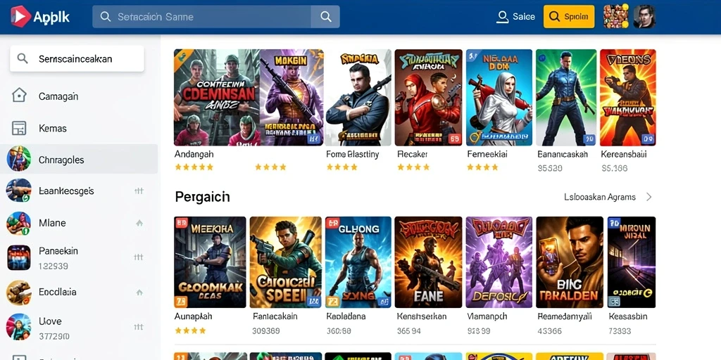 Berbagai permainan slot yang penuh warna.