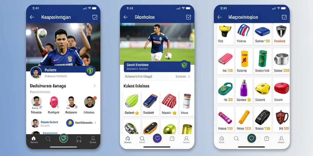 Berbagai senjata dan item siap digunakan.