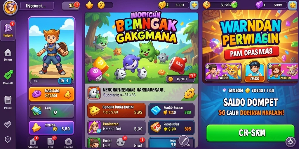 Tangkapan layar menggambarkan grafis yang memukau di TURU99.